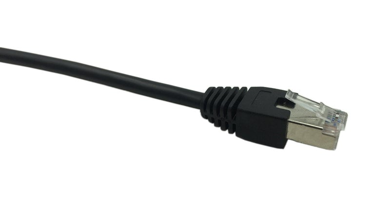 CERRXIAN RJ45 Male to Female LAN Ethernet Network Cat 5e Panel Mount Cable (Black)(2m) - Image 3